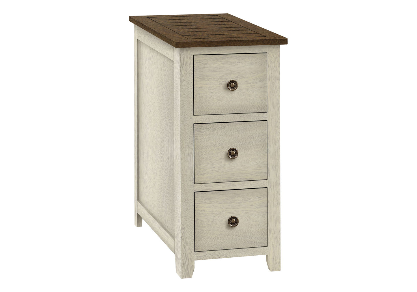 Accent End Table, Storage Drawer, Transitional Design