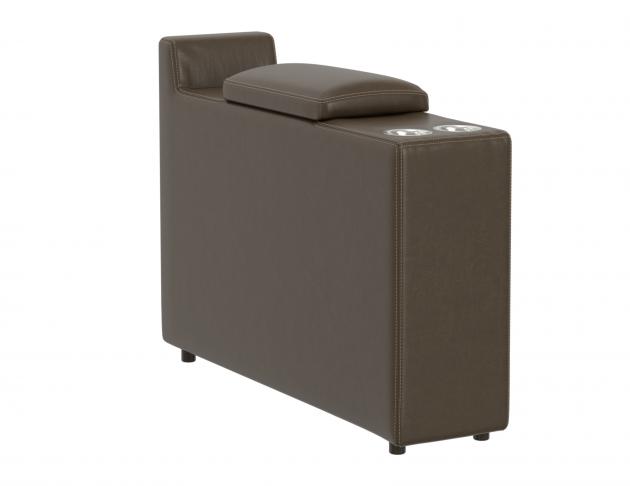 Jackson Siena Console Storage Box Console Storage Box w/Bluetooth in Chocolate