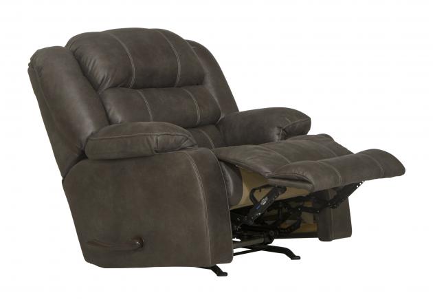 Catnapper Beckley Rocker Recliner w/Dual Cupholders in Steel