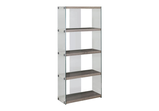 Bookshelf, Bookcase, Etagere, 5 Tier, Office, Elegant Design - Taupe