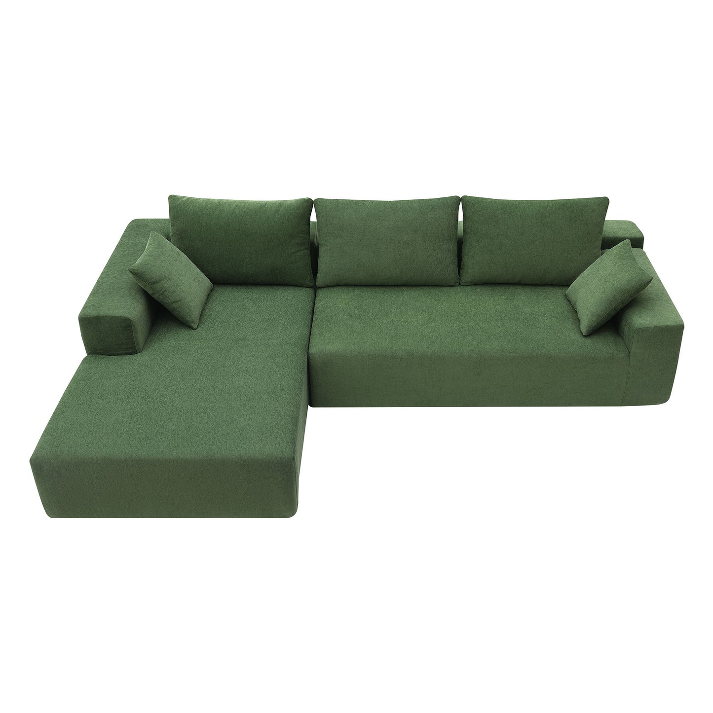 Modular Sectional Living Room Sofa Set, Modern Minimalist Style Couch, Upholstered Sleeper Sofa For Living Room, Bedroom, Salon, 2 Piece Free Combination, L-Shape