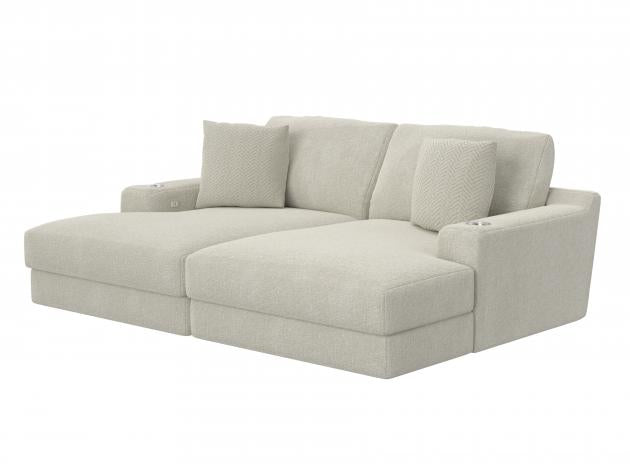Jackson Cozy Sectional LSF Chaise w/USB in Pearl