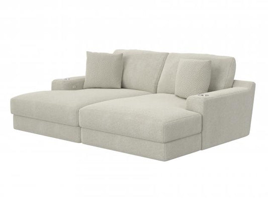 Jackson Cozy Sectional LSF Chaise w/USB in Pearl