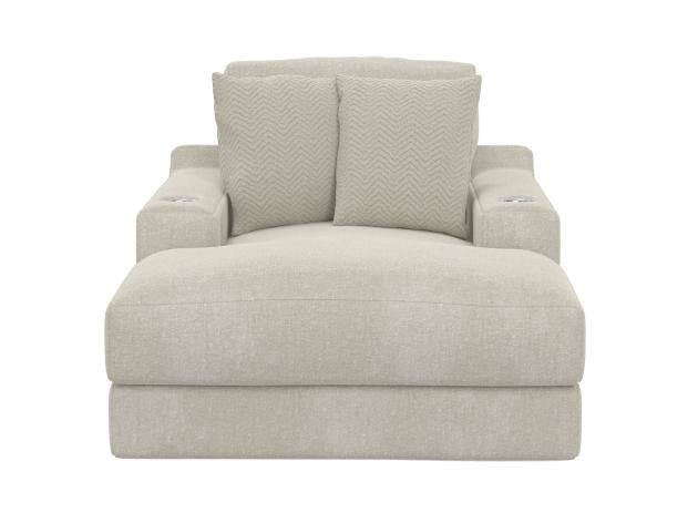 Jackson Cozy Sectional Chaise w/USB in Pearl
