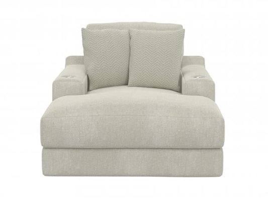 Jackson Cozy Sectional Chaise w/USB in Pearl