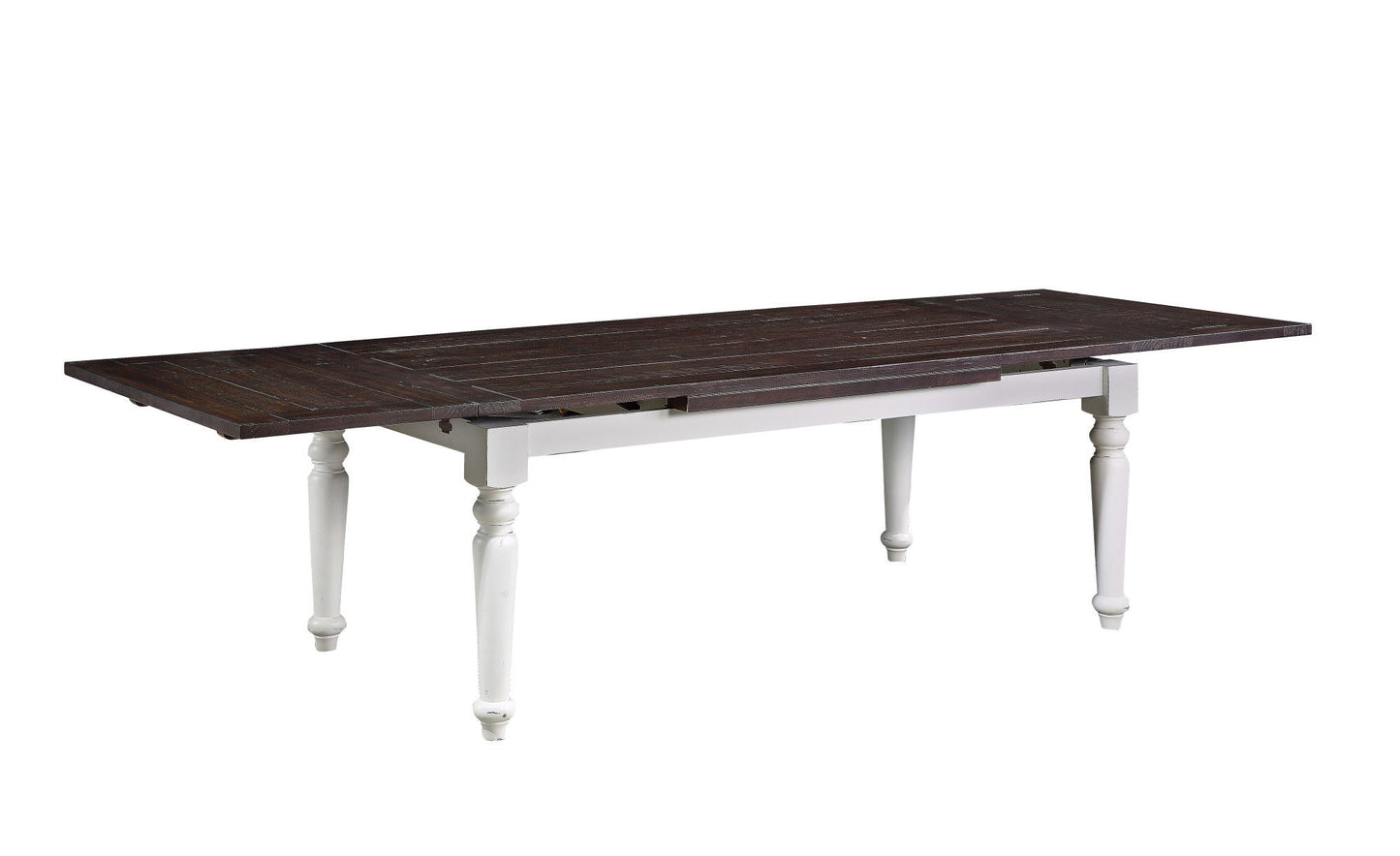 Mountina - Dining Table With Leafs - Brown / White