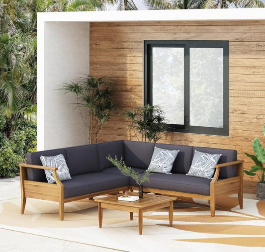 Aston - 4 Piece Sofa Set - Dark Gray