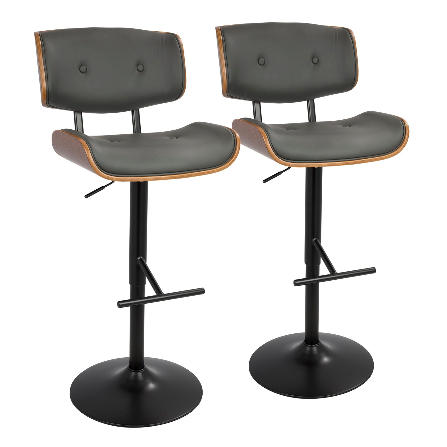 Lombardi - Mid Century Modern Adjustable Barstool