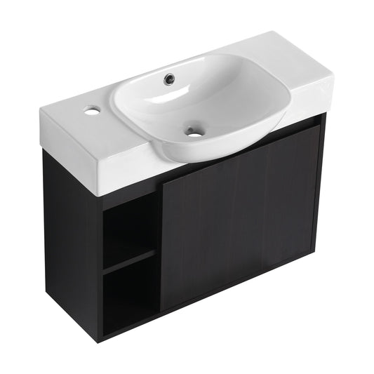 Freestanding Bathroom Vanity With Sink, Soft Close Door