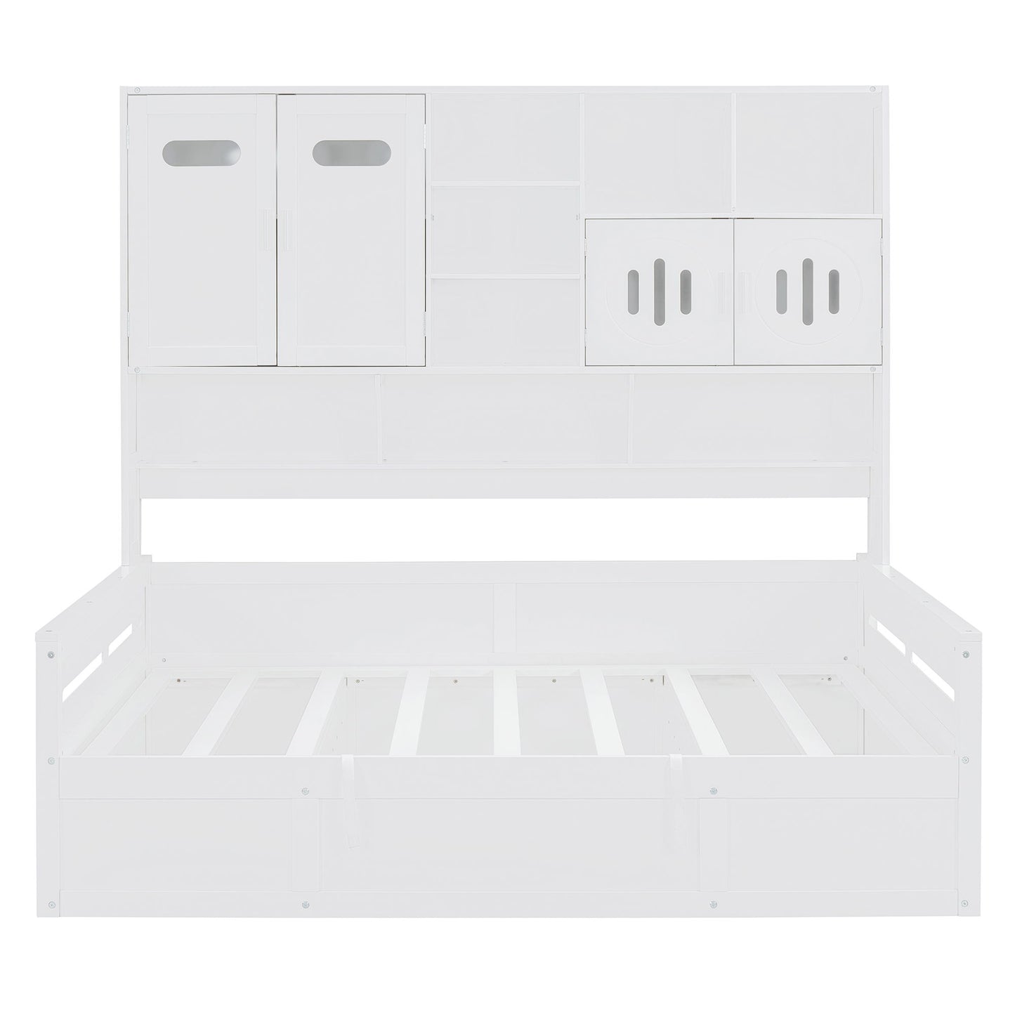 Daybed With All-In-One Cabinet And Shelf