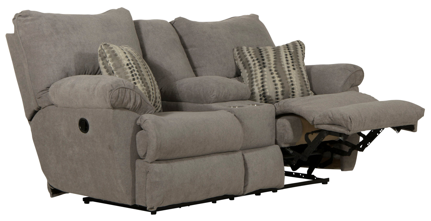 Sadler - Lay Flat Reclining Console Loveseat