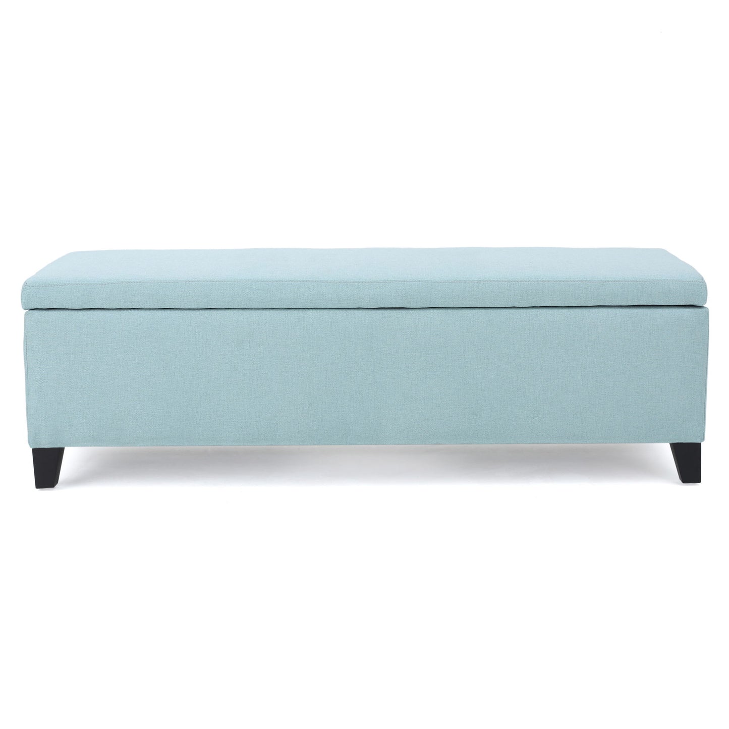 Contemporary Storage Ottoman Bench With Polyester Upholstery