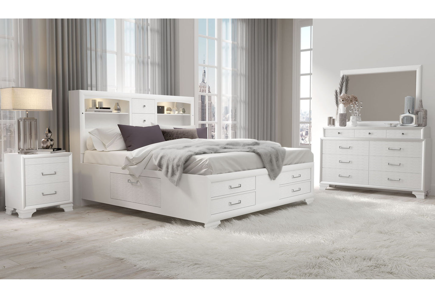 Jordyn - 5 Piece Full Bedroom Set - White