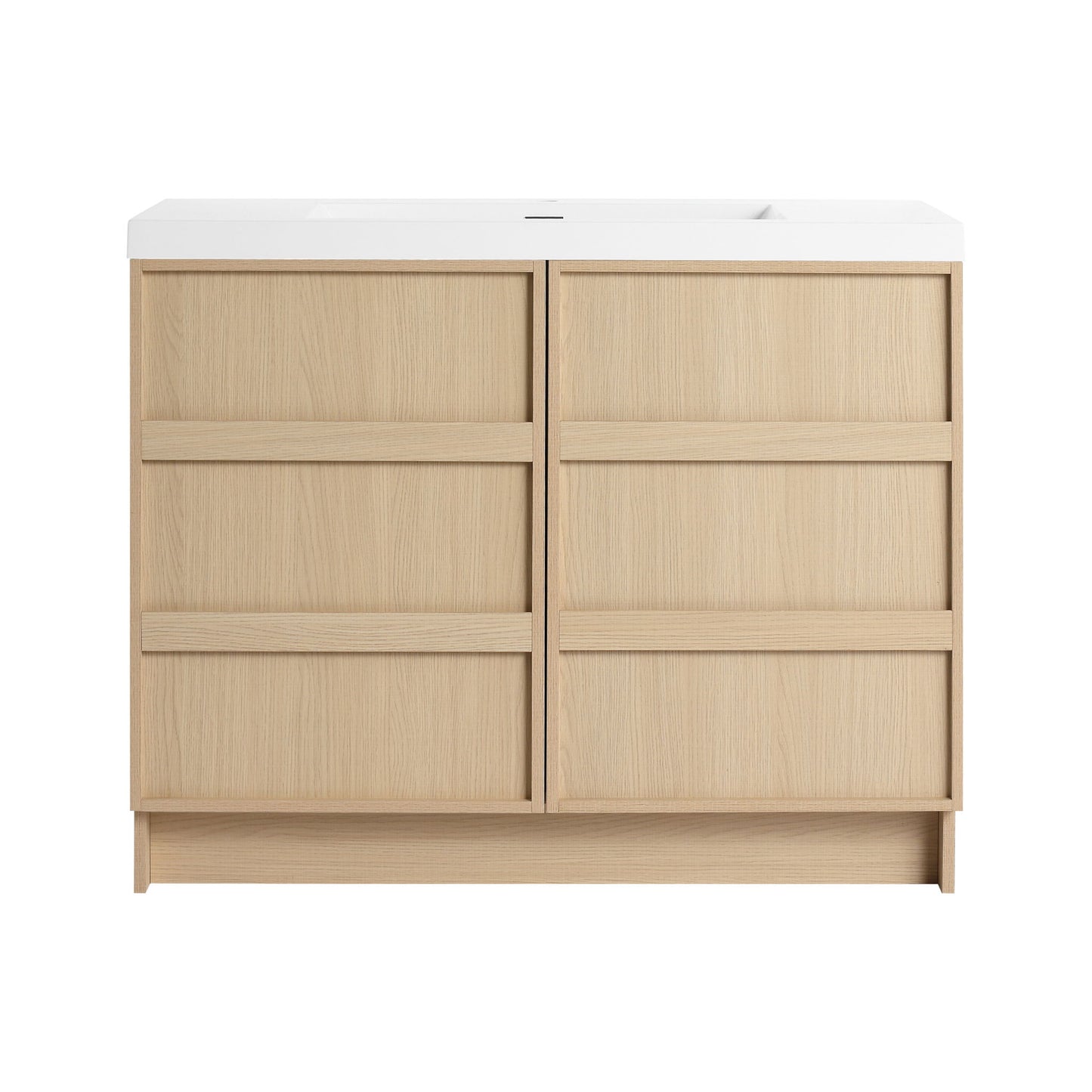 Freestanding Bathroom Vanity With Sink & 2 Soft Close Cabinet Doors