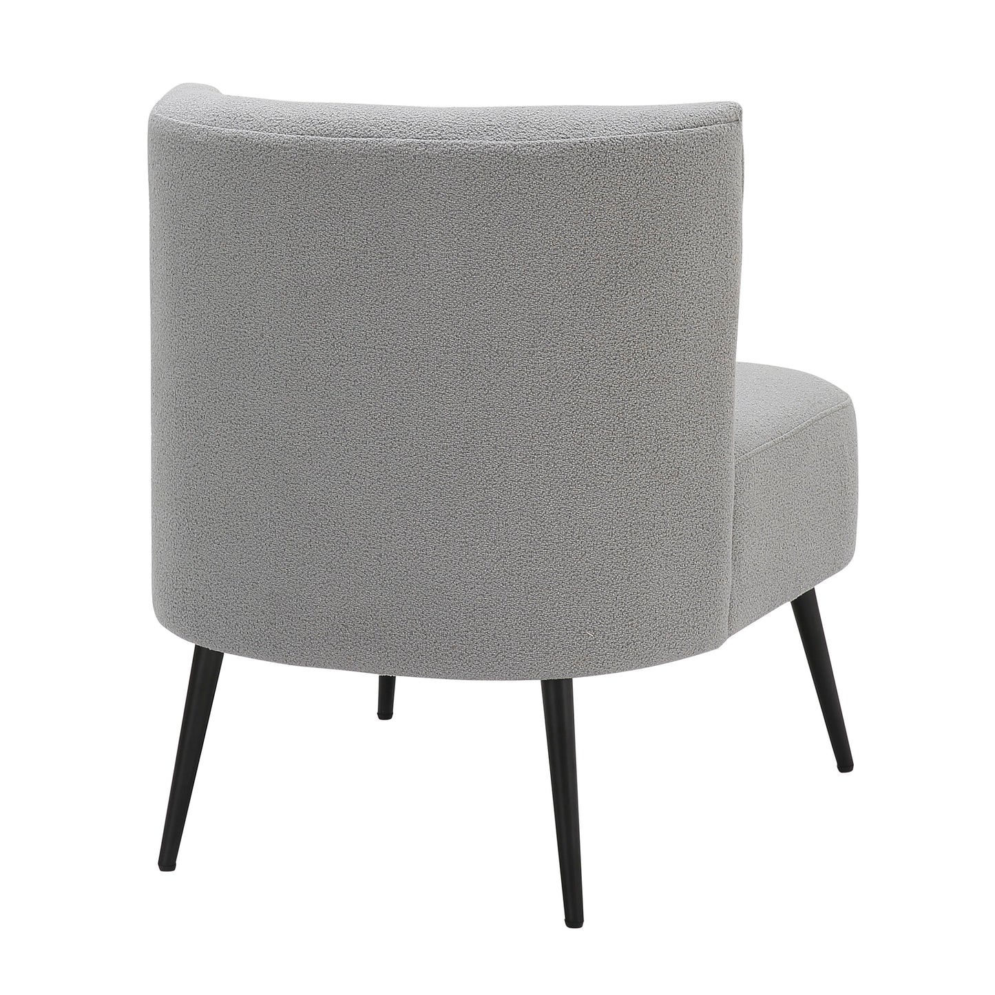 Fran - Contemporary Slipper Chair - Black / Light Gray