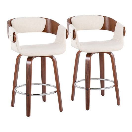 Elisa - Mid Century Modern Counter Stool (Set of 2)