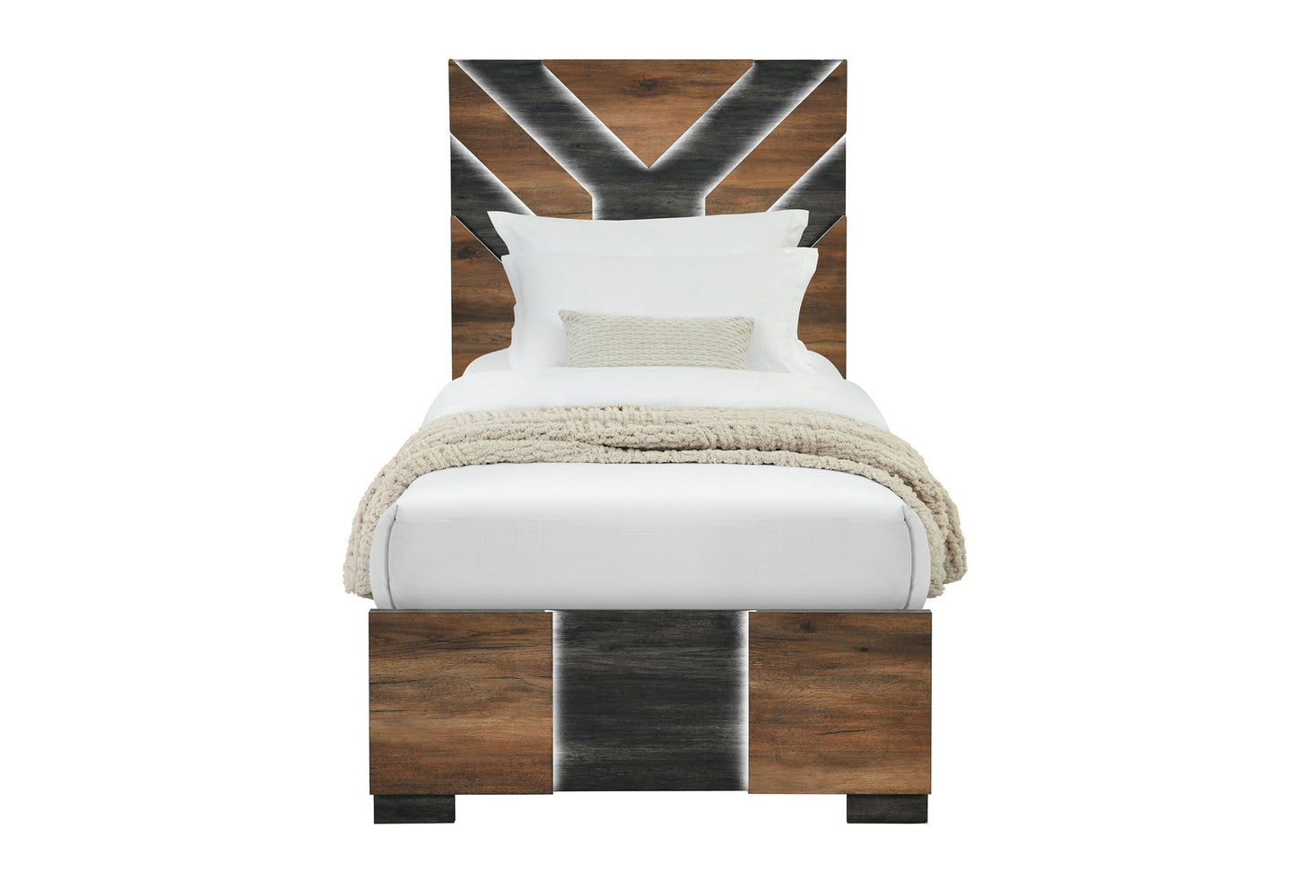 Optimus - Full Bed / Twin Bed Side Rails - Black / Brown