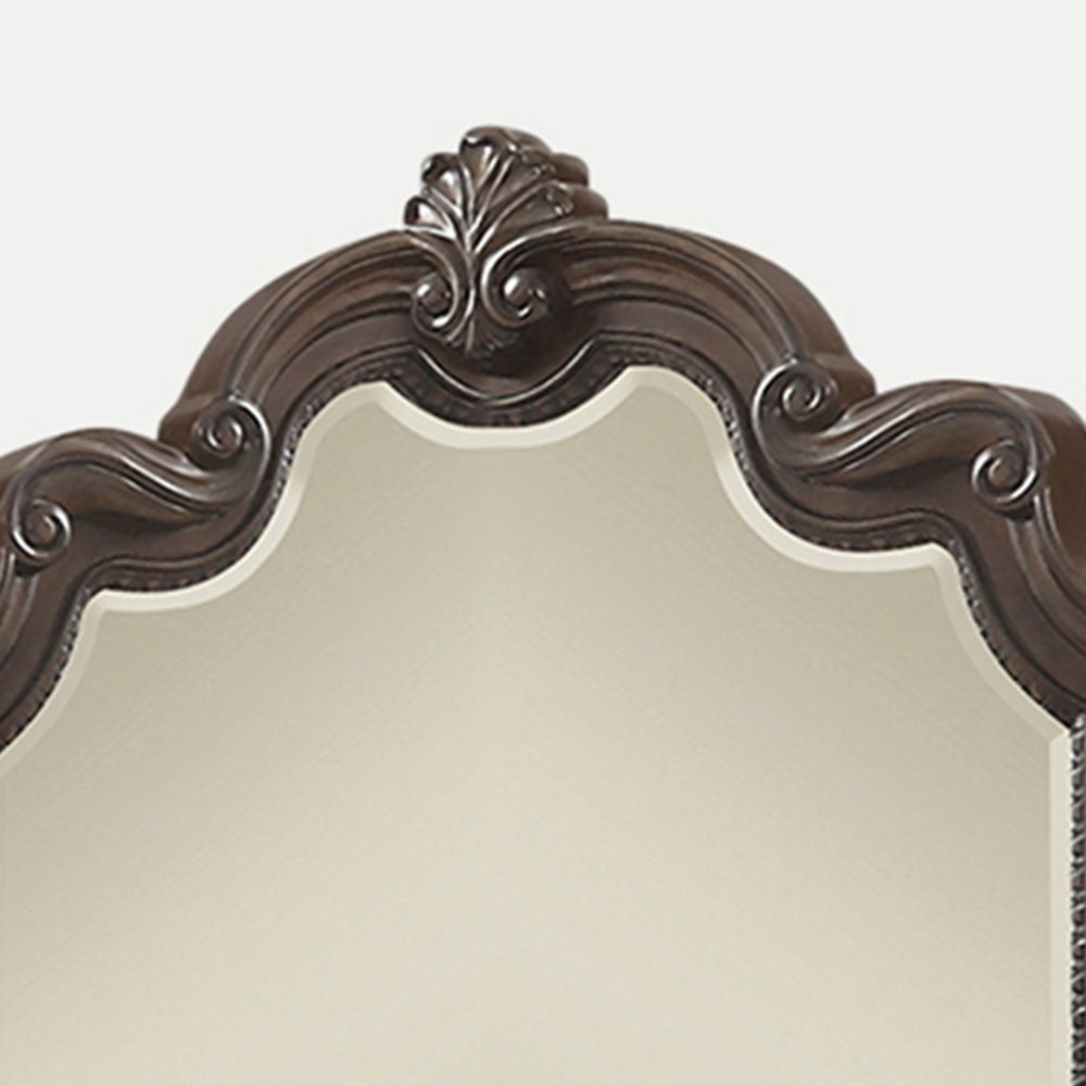 Ornate Mirror - Mahogany