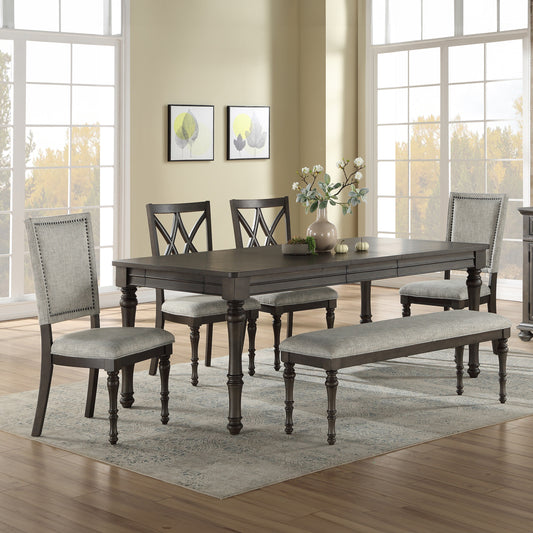 Linnett - 6 Piece Dining Set - Dark Gray