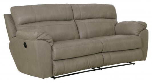 Catnapper Costa Lay Flat Reclining Sofa in Putty