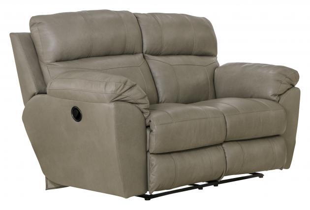 Catnapper Costa Lay Flat Reclining Loveseat in Putty