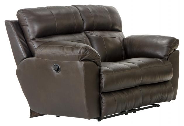 Catnapper Costa Lay Flat Reclining Loveseat in Chocolate