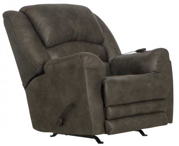 Catnapper Hayden Chaise Rocker Recliner w/Heat & Massage - Oversized - X-tra Comfort Footrest in Steel