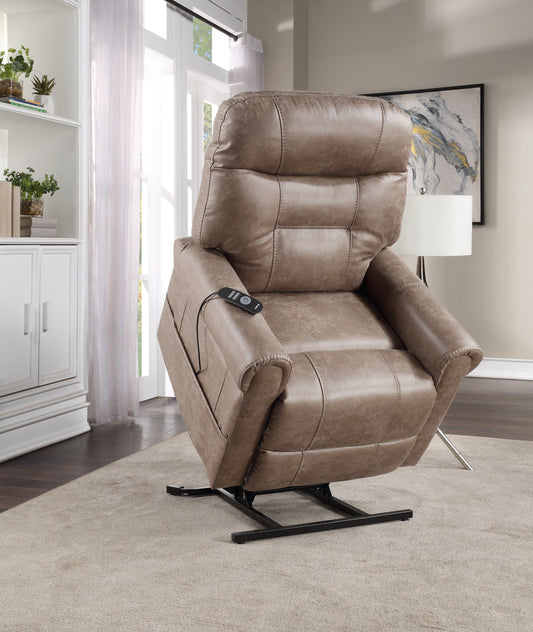 Steve Silver Classic Rolled Arm Power Lift-Chair Recliner - Heat, Adjustable Massage - Plush Seating, High-Grade Polyester Fabric