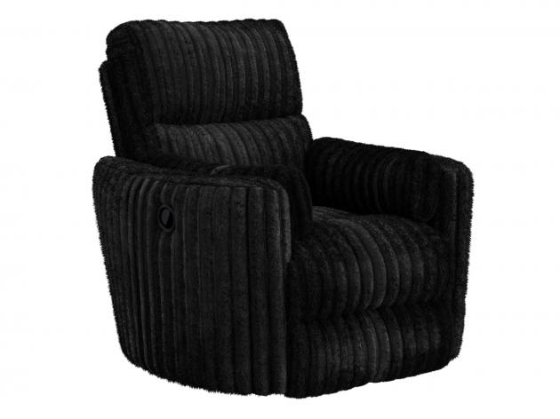 Catnapper Daydream Swivel Glider Recliner in Black