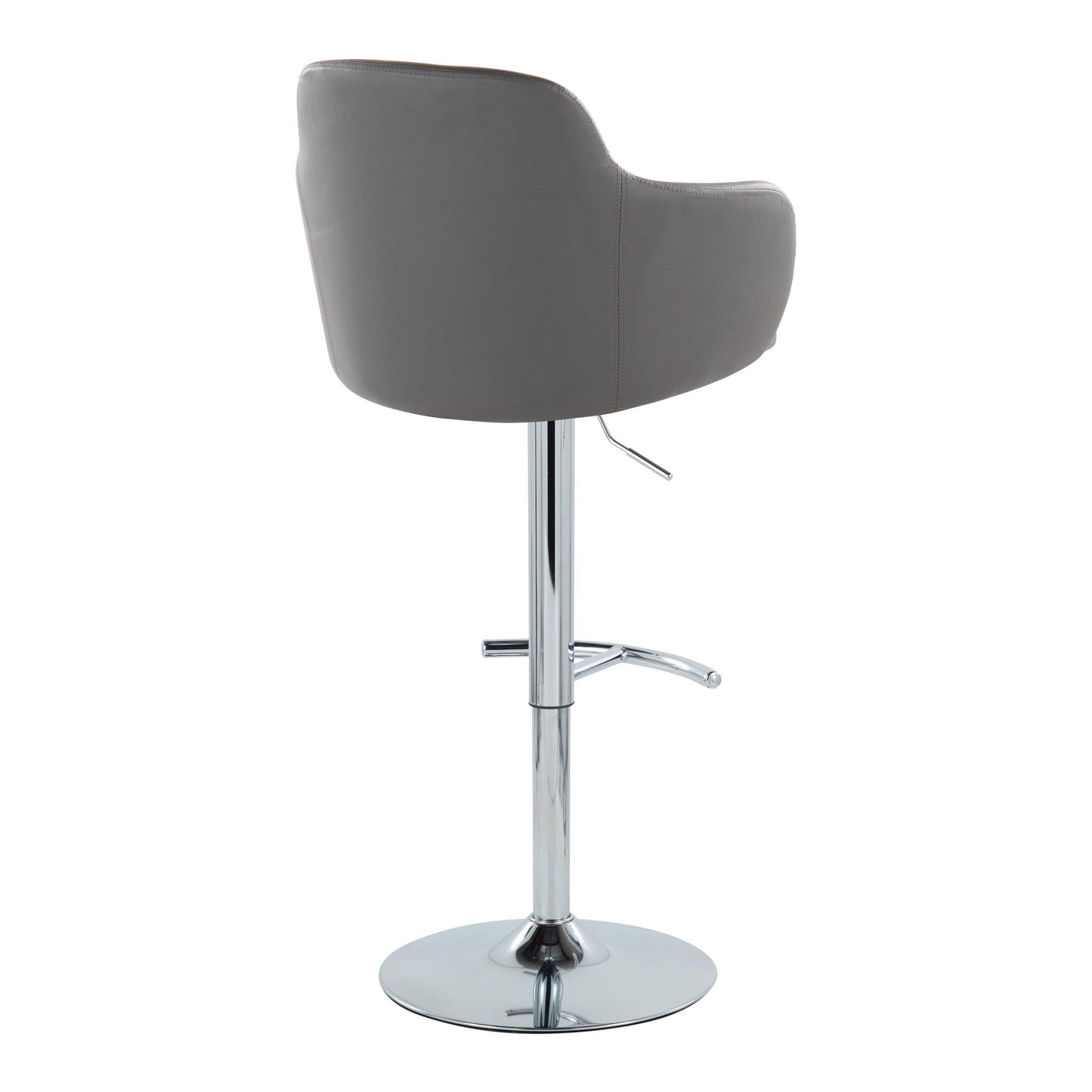 Boyne - Contemporary Adjustable Barstool With Swivel & Rounded T Footrest (Set of 2)