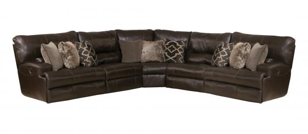 Catnapper Como collection arrangement; coordinating pieces sold separately in Chocolate