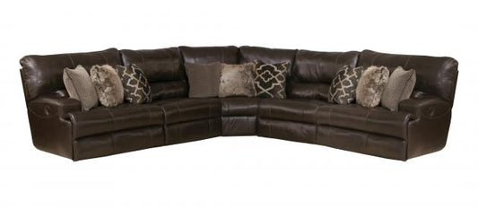 Catnapper Como collection arrangement; coordinating pieces sold separately in Chocolate