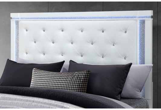 Alina - Twin Bed Headboard With LED - White