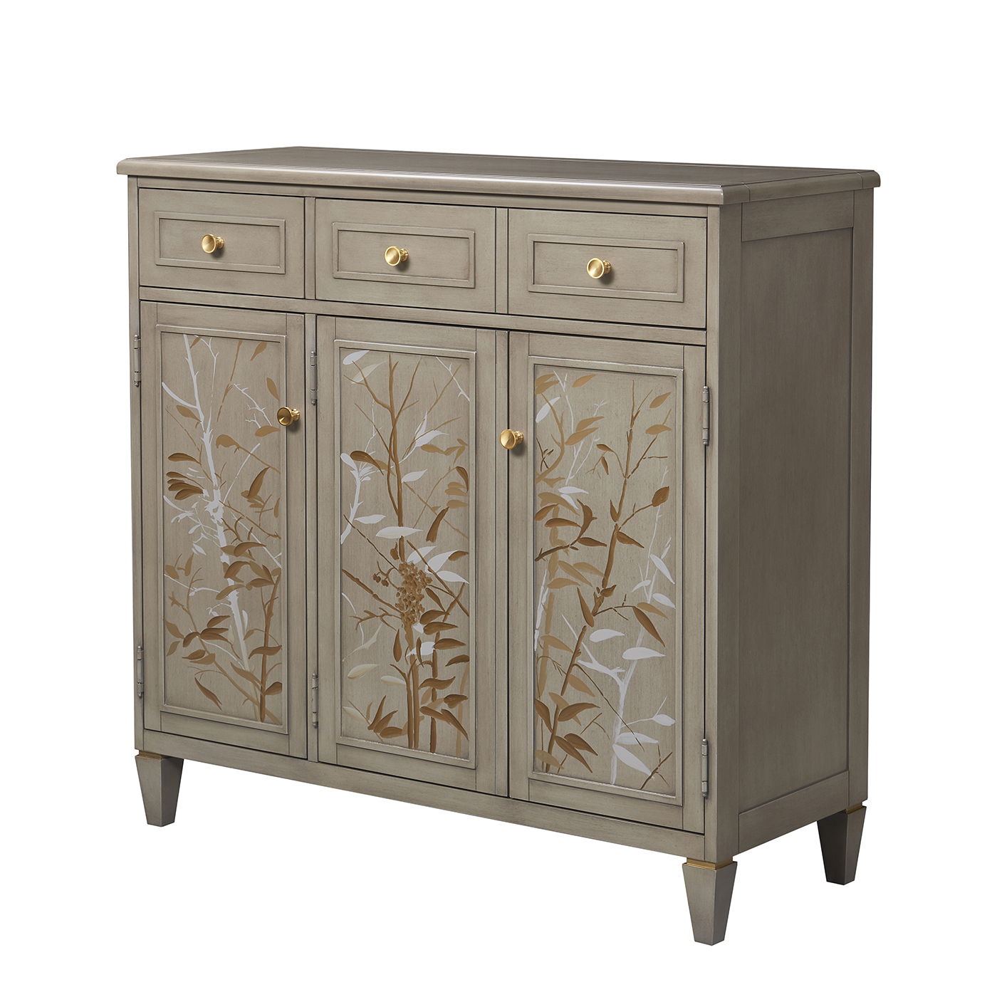 Dauphin - Handpainted Entryway Storage Cabinet - Gray Cashmere