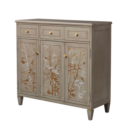 Dauphin - Handpainted Entryway Storage Cabinet - Gray Cashmere