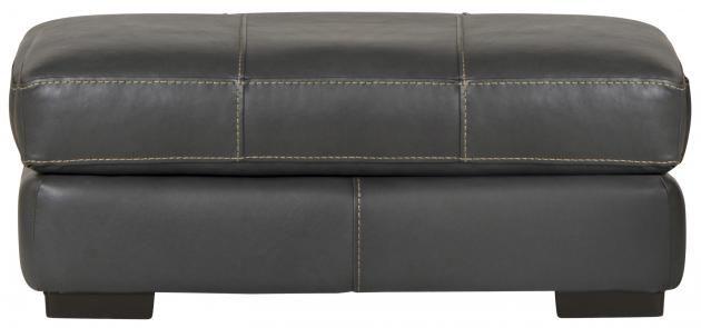 Jackson Marco Ottoman TOP GRAIN LEATHER TOUCH in Gunmetal