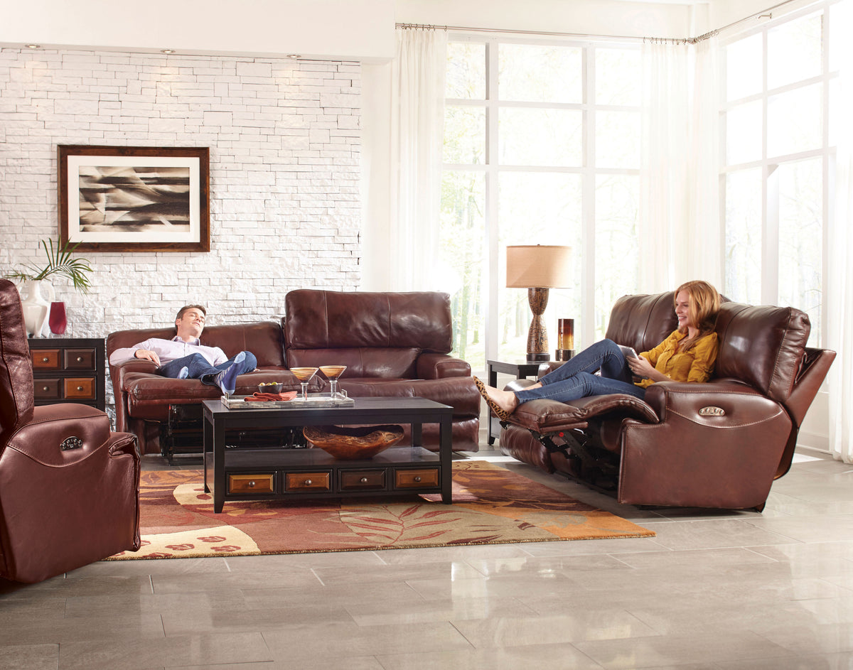 Catnapper Wembley collection arrangement; coordinating pieces sold separately in Walnut