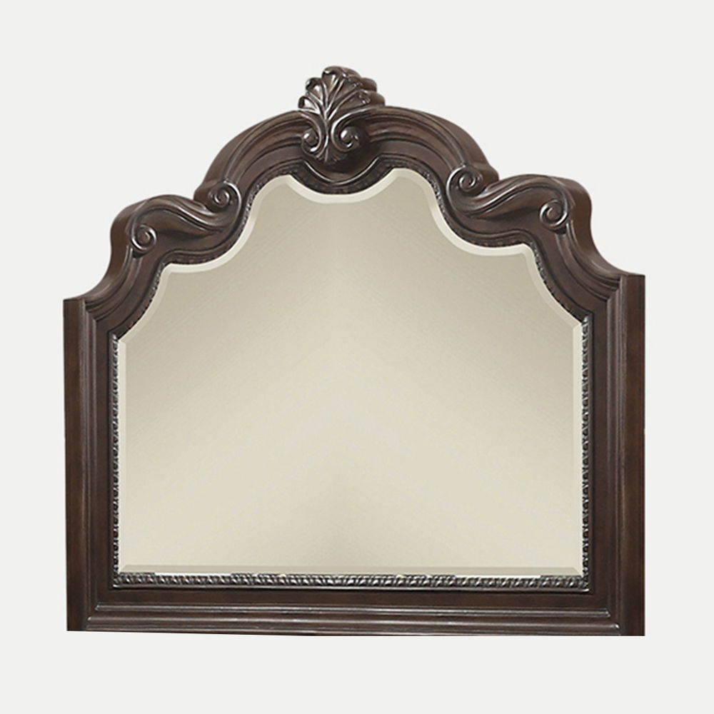 Ornate Mirror - Mahogany