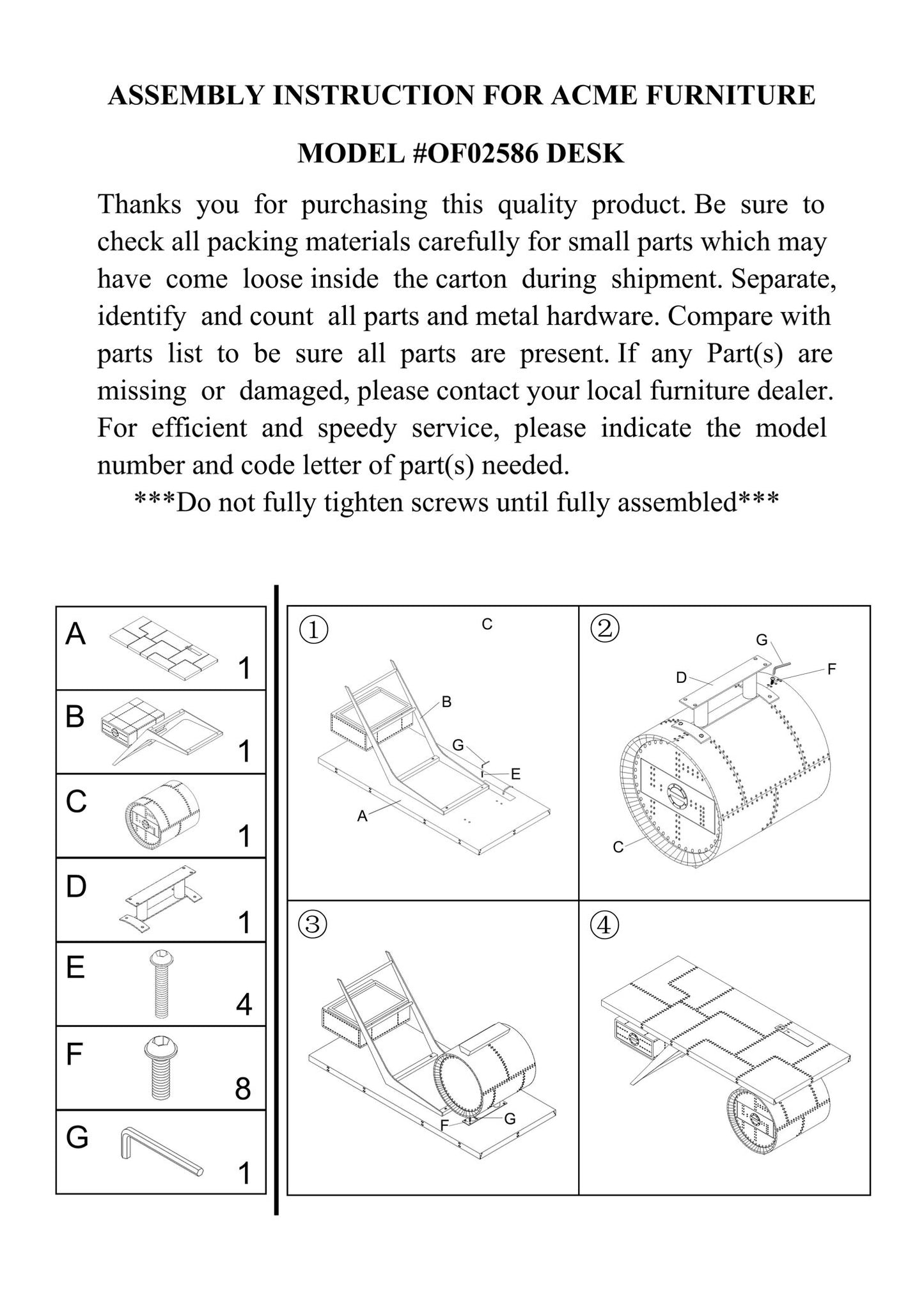 Brancaster - Writing Desk With USB Port - Bronze