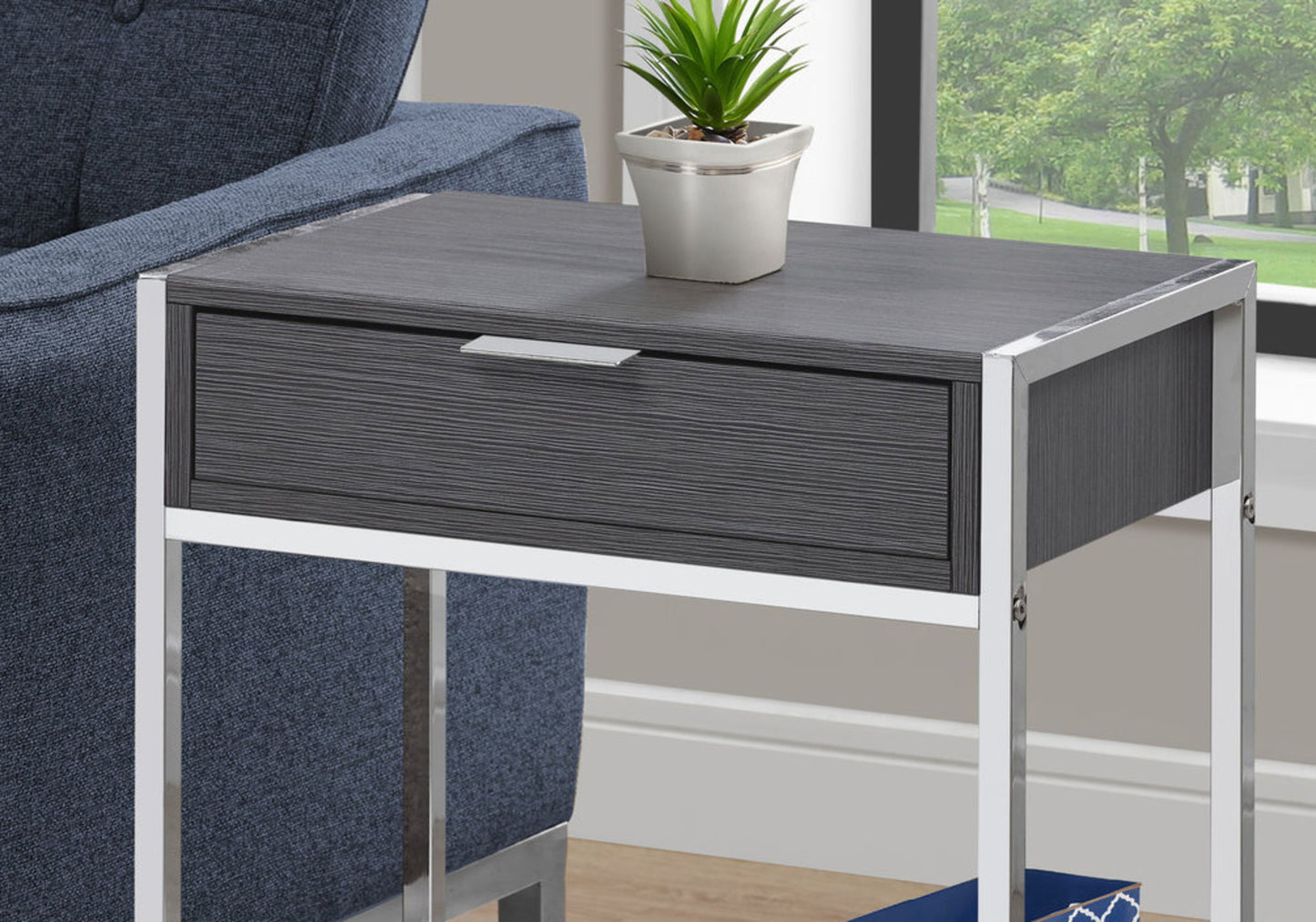 Accent Side Table, Storage Drawer, Spacious Tabletop