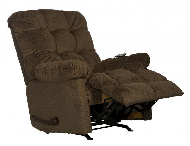 Catnapper Nettles Chaise Rocker Recliner w/Deluxe Heat & Massage in Merlot