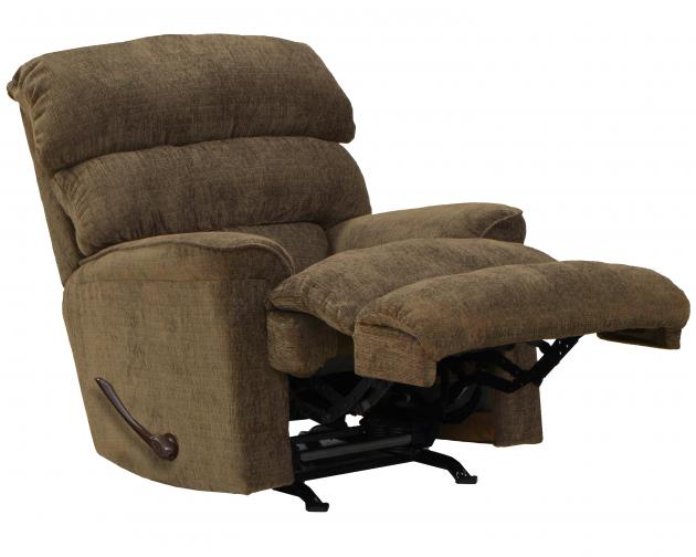 Catnapper Pearson Chaise Rocker Recliner in Coffee