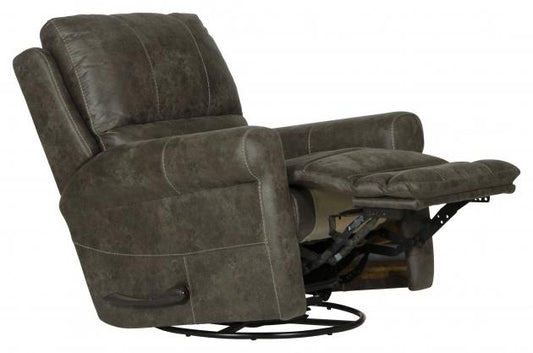 Catnapper Maddie Swivel Glider Recliner in Ash