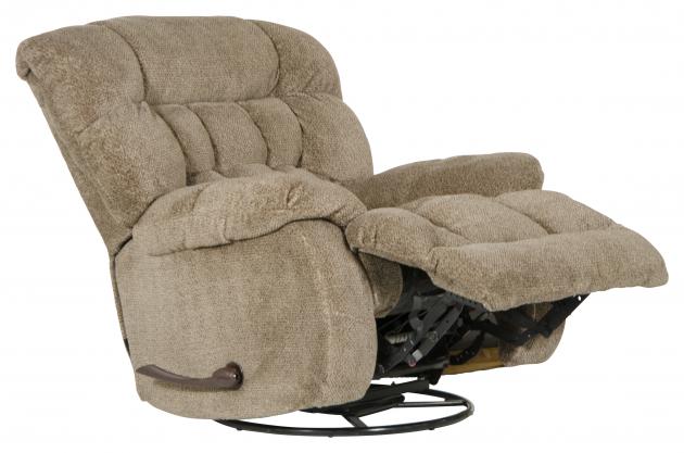 Catnapper Daly Chaise Swivel Glider Recliner in Chateau