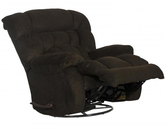 Catnapper Daly Chaise Swivel Glider Recliner in Chocolate