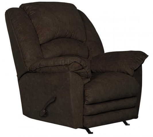 Catnapper Rialto Chaise Rocker Recliner w/X-tra Comfort Footrest in Chocolate