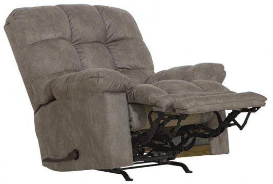 Catnapper Machado Chaise Rocker Recliner w/Oversized X-tra Comfort Footrest in Charcoal