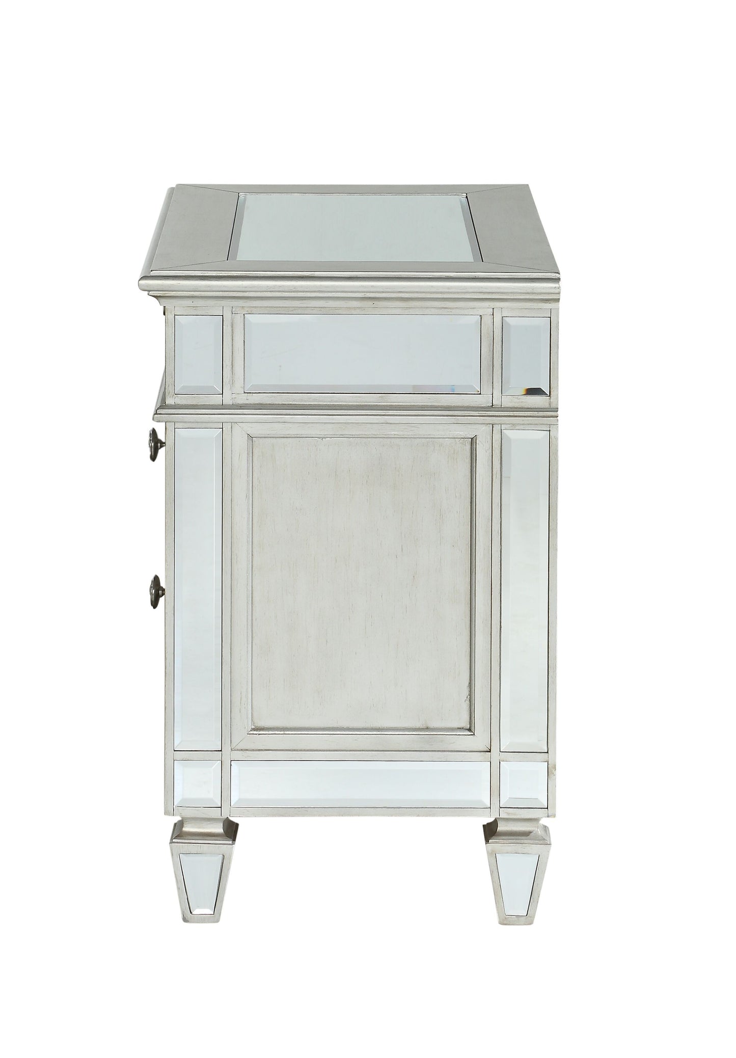 Varian - Mirrored Nightstand - Silver