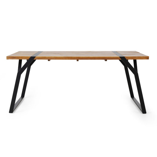 Zora - Dining Table Industrial & Iron Table - Black