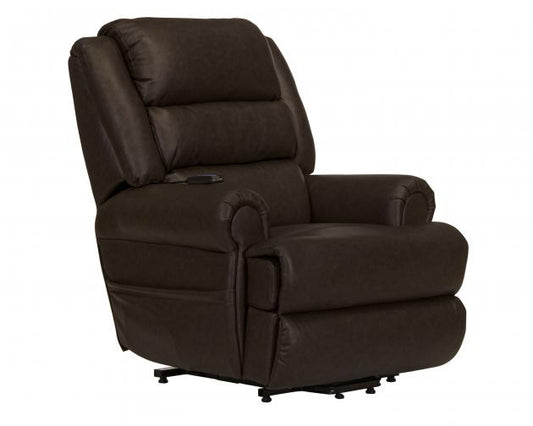 Catnapper Muncy Power Lift Chaise Recliner w/Dual Motor & Zero Gravity in Walnut